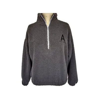 Pullover Sherpa Jacke Grau